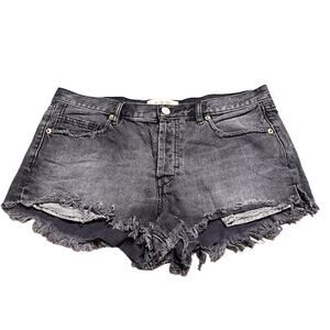 We The Free Black Denim Shorts size 29 Free People